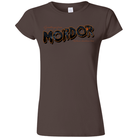 T-Shirts Dark Chocolate / S Greetings From Mordor Junior Slimmer-Fit T-Shirt