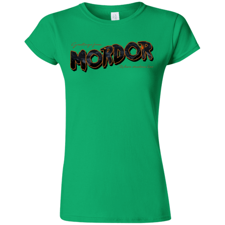 T-Shirts Irish Green / S Greetings From Mordor Junior Slimmer-Fit T-Shirt