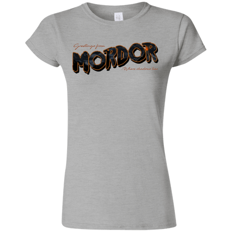 T-Shirts Sport Grey / S Greetings From Mordor Junior Slimmer-Fit T-Shirt