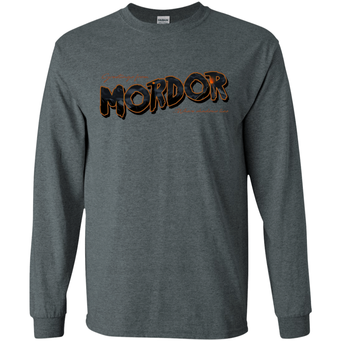 T-Shirts Dark Heather / S Greetings From Mordor Men's Long Sleeve T-Shirt
