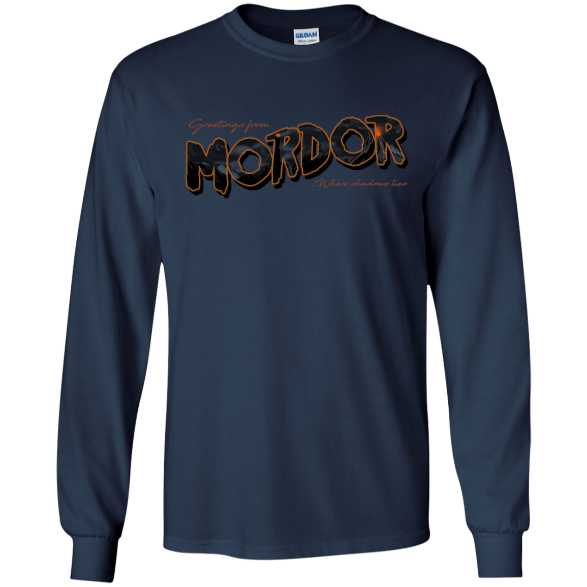 T-Shirts Navy / S Greetings From Mordor Men's Long Sleeve T-Shirt