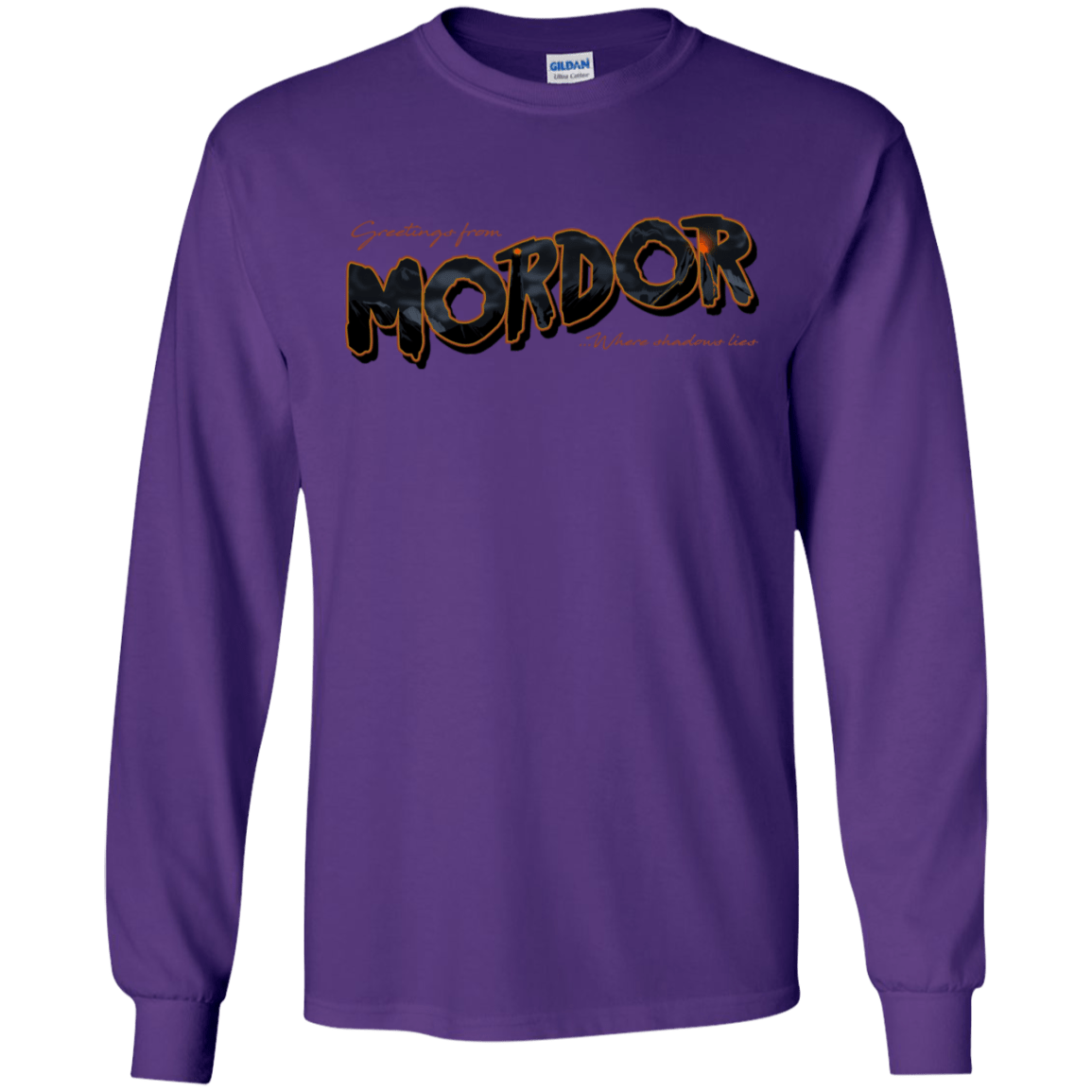 T-Shirts Purple / S Greetings From Mordor Men's Long Sleeve T-Shirt