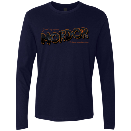 T-Shirts Midnight Navy / S Greetings From Mordor Men's Premium Long Sleeve