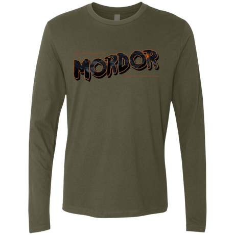 T-Shirts Military Green / S Greetings From Mordor Men's Premium Long Sleeve
