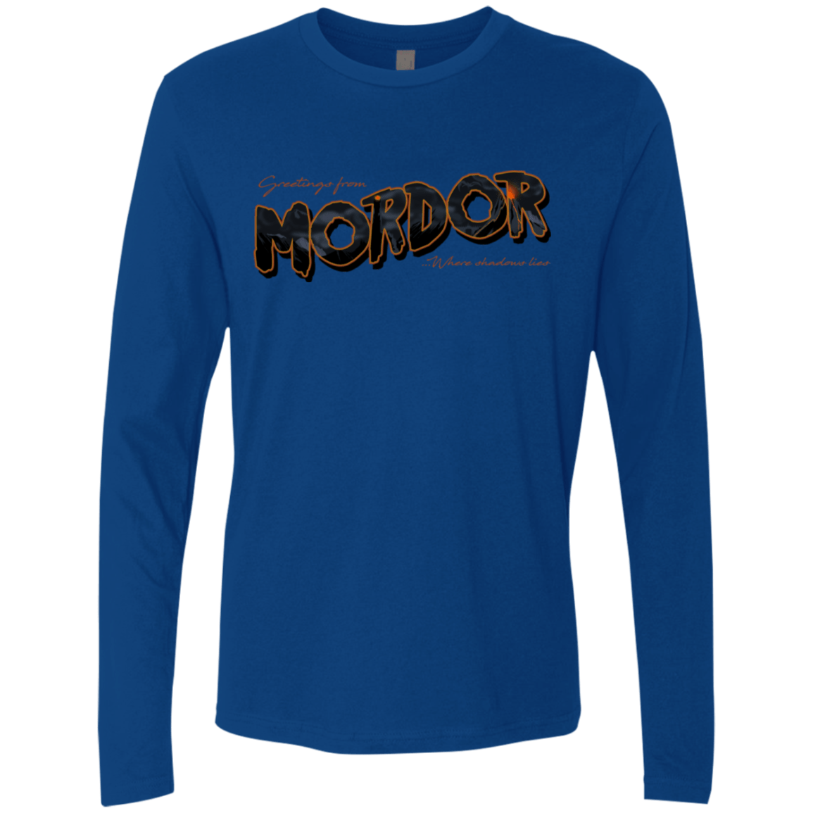 T-Shirts Royal / S Greetings From Mordor Men's Premium Long Sleeve