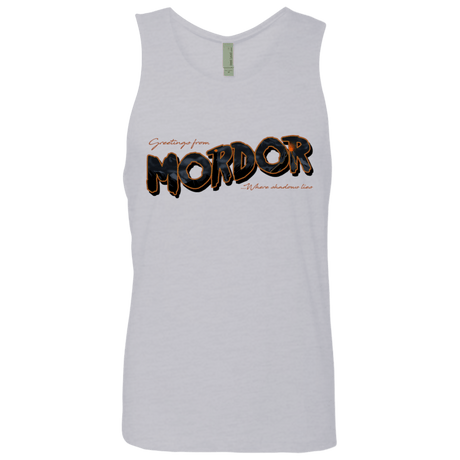 T-Shirts Heather Grey / S Greetings From Mordor Men's Premium Tank Top