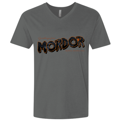 T-Shirts Heavy Metal / X-Small Greetings From Mordor Men's Premium V-Neck