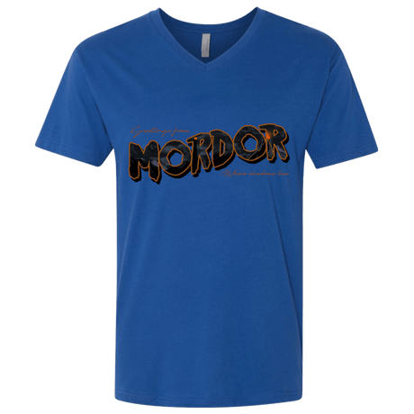 T-Shirts Royal / X-Small Greetings From Mordor Men's Premium V-Neck