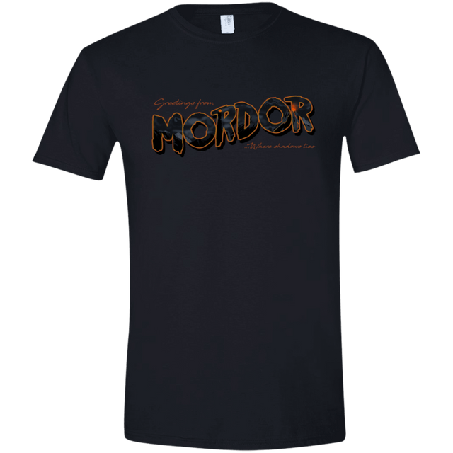 T-Shirts Black / X-Small Greetings From Mordor Men's Semi-Fitted Softstyle