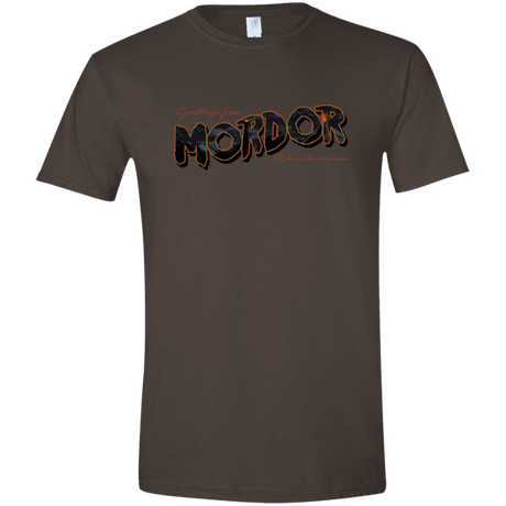 T-Shirts Dark Chocolate / S Greetings From Mordor Men's Semi-Fitted Softstyle