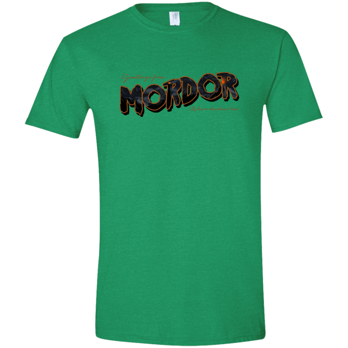 T-Shirts Heather Irish Green / S Greetings From Mordor Men's Semi-Fitted Softstyle
