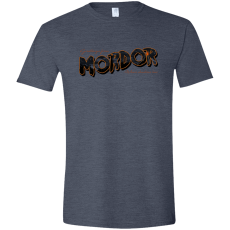 T-Shirts Heather Navy / S Greetings From Mordor Men's Semi-Fitted Softstyle