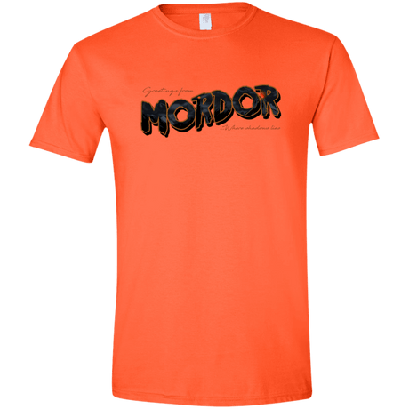 T-Shirts Orange / S Greetings From Mordor Men's Semi-Fitted Softstyle