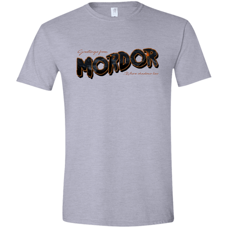 T-Shirts Sport Grey / X-Small Greetings From Mordor Men's Semi-Fitted Softstyle