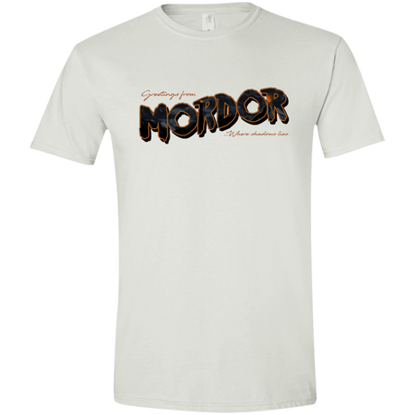 T-Shirts White / X-Small Greetings From Mordor Men's Semi-Fitted Softstyle