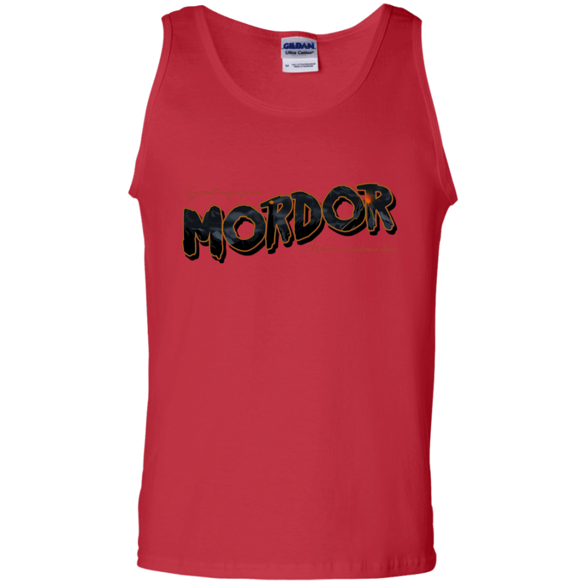 T-Shirts Red / S Greetings From Mordor Men's Tank Top