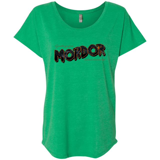 T-Shirts Envy / X-Small Greetings From Mordor Triblend Dolman Sleeve