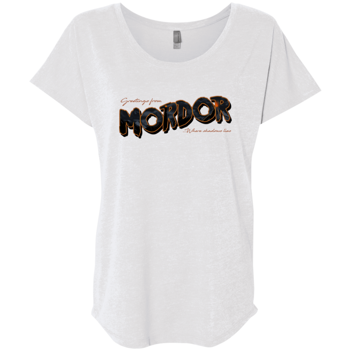 T-Shirts Heather White / X-Small Greetings From Mordor Triblend Dolman Sleeve