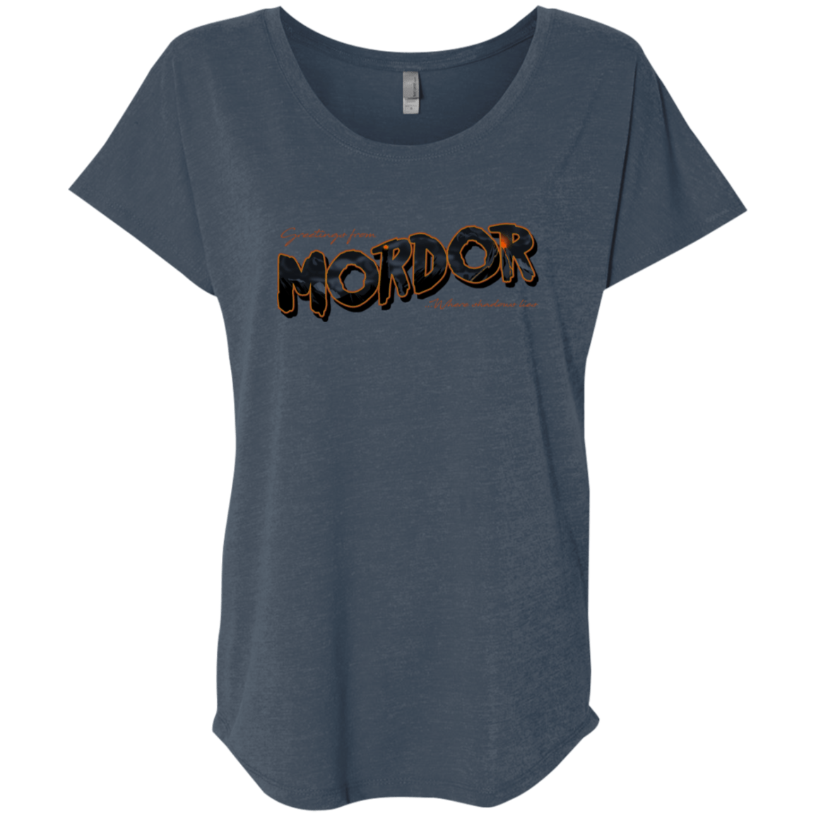 T-Shirts Indigo / X-Small Greetings From Mordor Triblend Dolman Sleeve