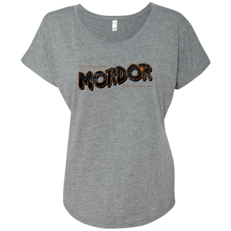 T-Shirts Premium Heather / X-Small Greetings From Mordor Triblend Dolman Sleeve