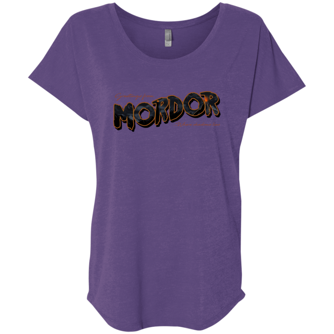 T-Shirts Purple Rush / X-Small Greetings From Mordor Triblend Dolman Sleeve