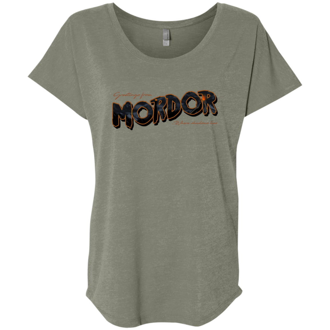 T-Shirts Venetian Grey / X-Small Greetings From Mordor Triblend Dolman Sleeve