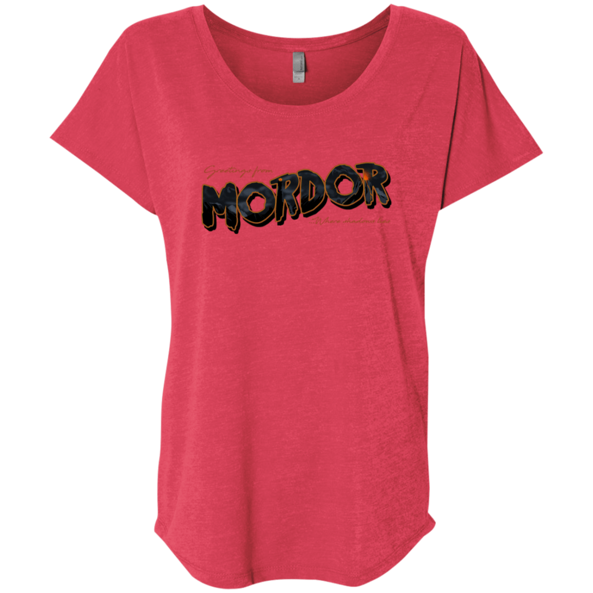 T-Shirts Vintage Red / X-Small Greetings From Mordor Triblend Dolman Sleeve