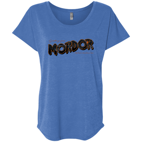 T-Shirts Vintage Royal / X-Small Greetings From Mordor Triblend Dolman Sleeve