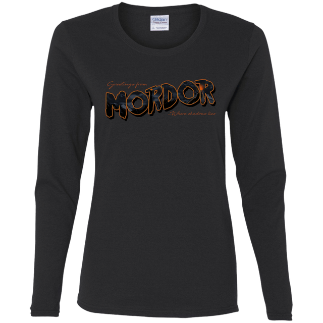 T-Shirts Black / S Greetings From Mordor Women's Long Sleeve T-Shirt