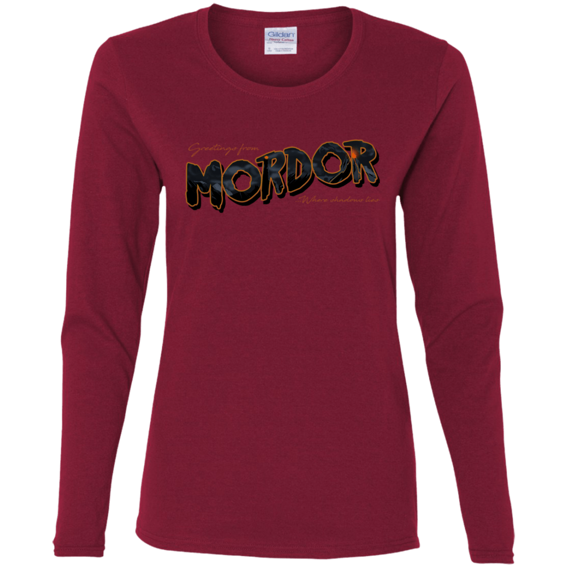 T-Shirts Cardinal / S Greetings From Mordor Women's Long Sleeve T-Shirt