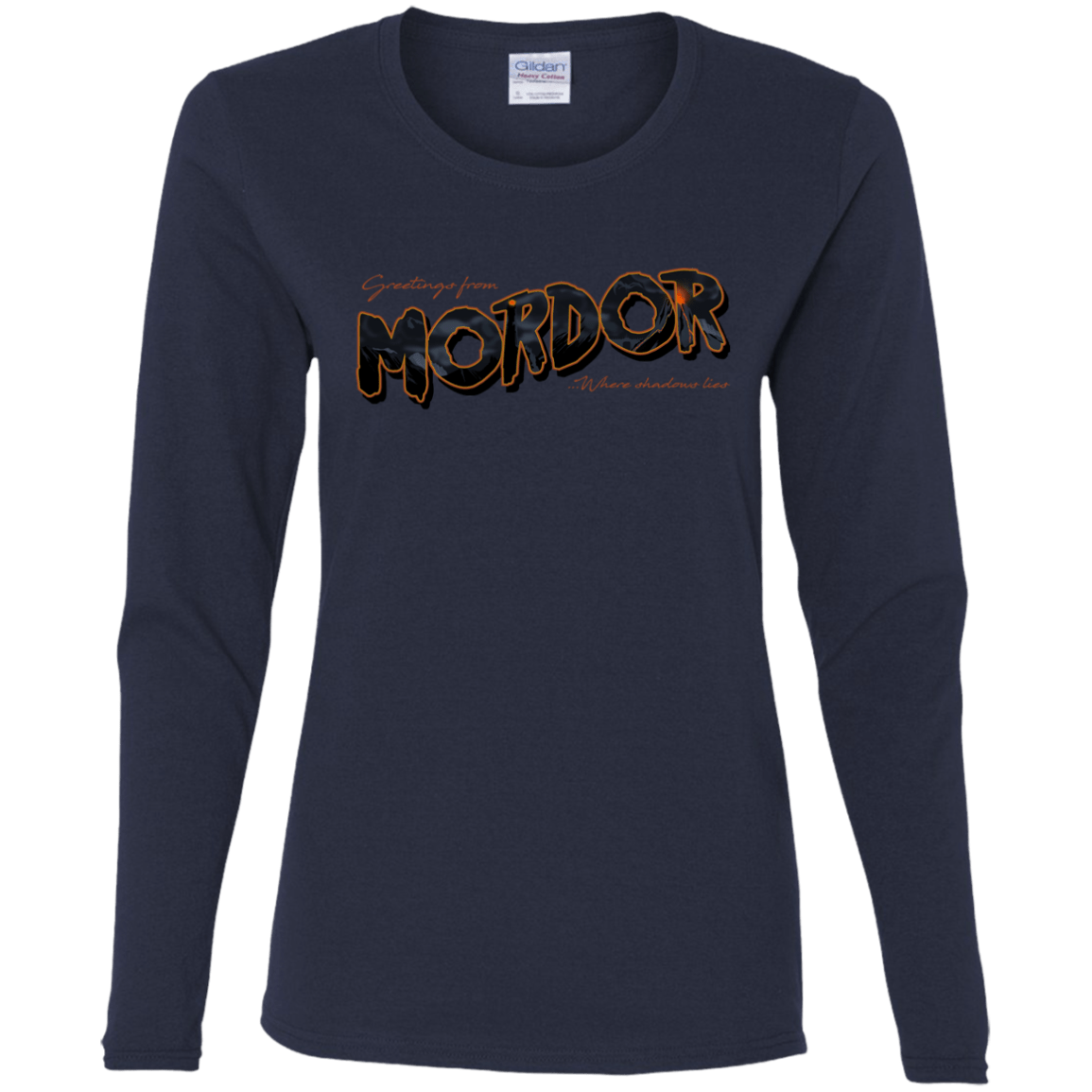 T-Shirts Navy / S Greetings From Mordor Women's Long Sleeve T-Shirt