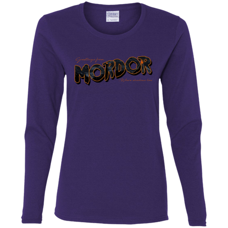 T-Shirts Purple / S Greetings From Mordor Women's Long Sleeve T-Shirt