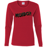 T-Shirts Red / S Greetings From Mordor Women's Long Sleeve T-Shirt