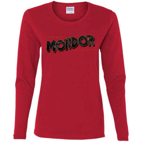 T-Shirts Red / S Greetings From Mordor Women's Long Sleeve T-Shirt