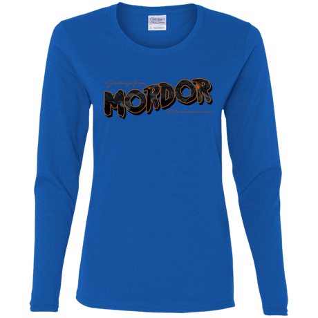 T-Shirts Royal / S Greetings From Mordor Women's Long Sleeve T-Shirt