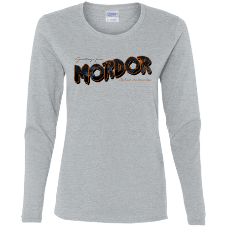 T-Shirts Sport Grey / S Greetings From Mordor Women's Long Sleeve T-Shirt