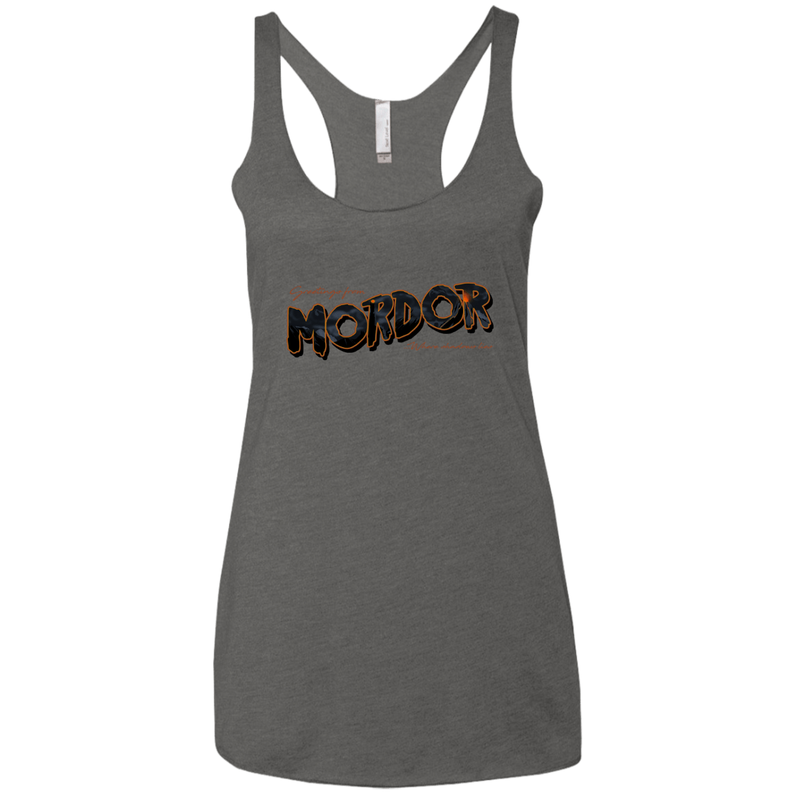 T-Shirts Premium Heather / X-Small Greetings From Mordor Women's Triblend Racerback Tank