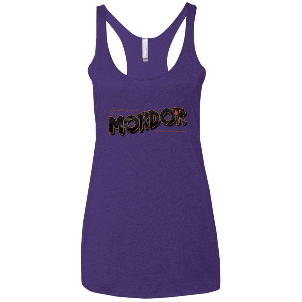 T-Shirts Purple Rush / X-Small Greetings From Mordor Women's Triblend Racerback Tank