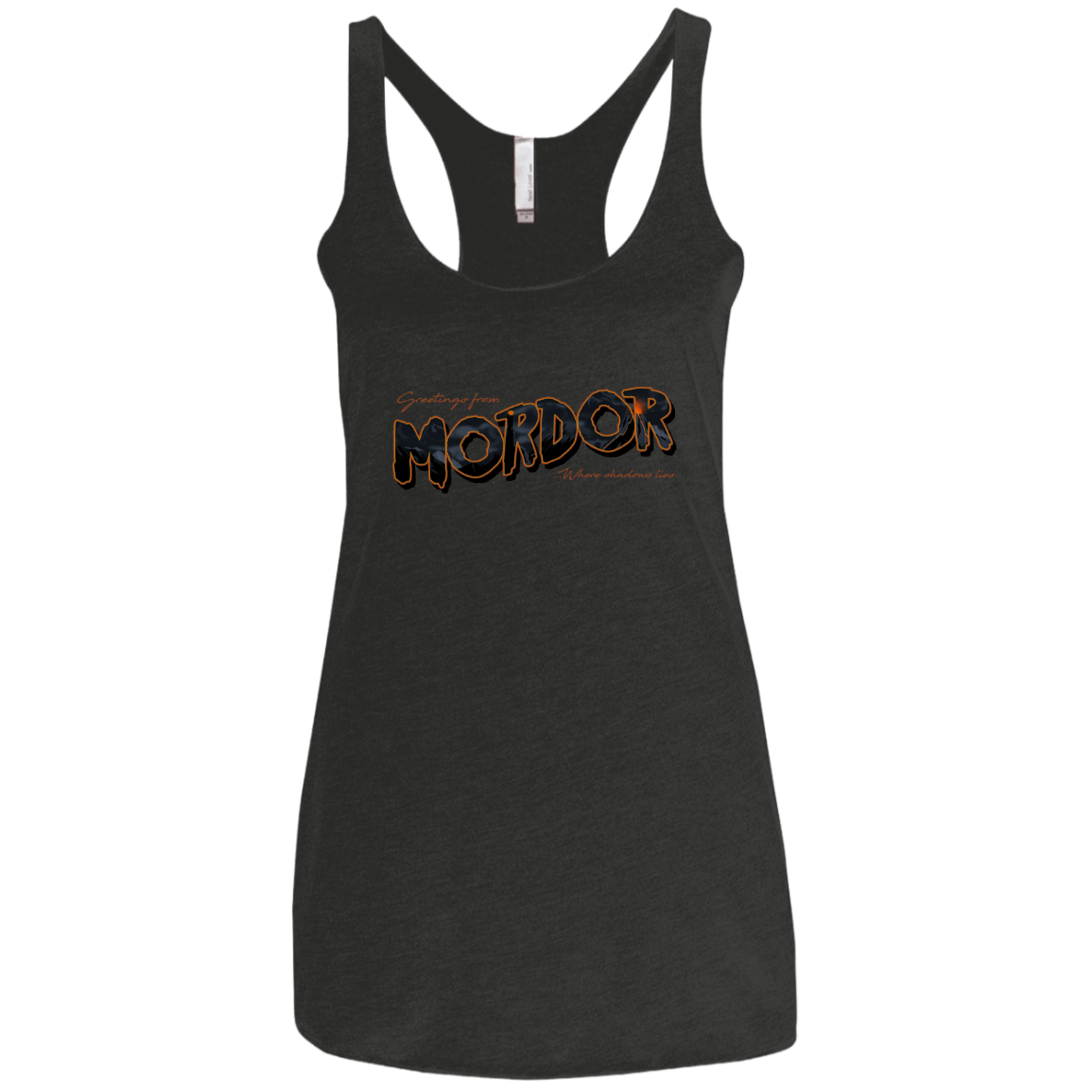T-Shirts Vintage Black / X-Small Greetings From Mordor Women's Triblend Racerback Tank