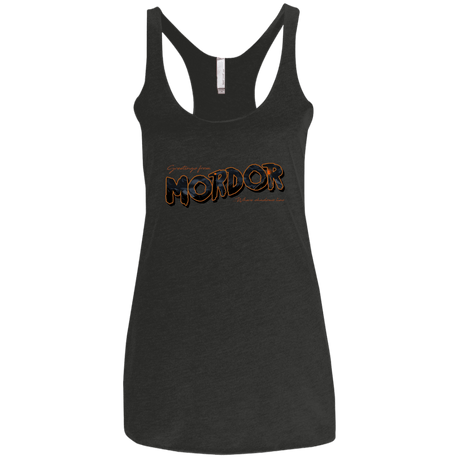 T-Shirts Vintage Black / X-Small Greetings From Mordor Women's Triblend Racerback Tank