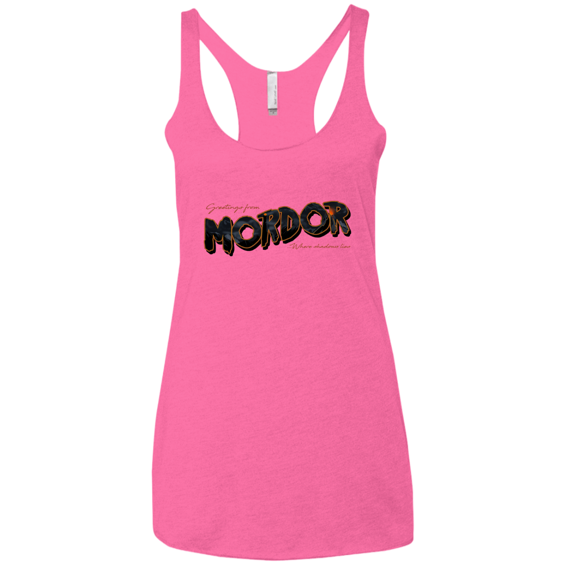 T-Shirts Vintage Pink / X-Small Greetings From Mordor Women's Triblend Racerback Tank