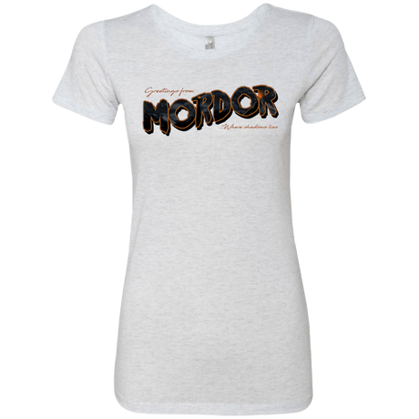 T-Shirts Heather White / S Greetings From Mordor Women's Triblend T-Shirt