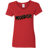 T-Shirts Red / S Greetings From Mordor Women's V-Neck T-Shirt