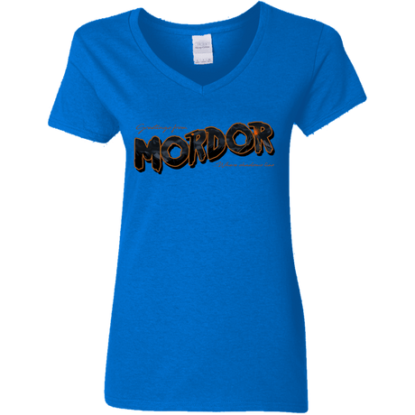 T-Shirts Royal / S Greetings From Mordor Women's V-Neck T-Shirt