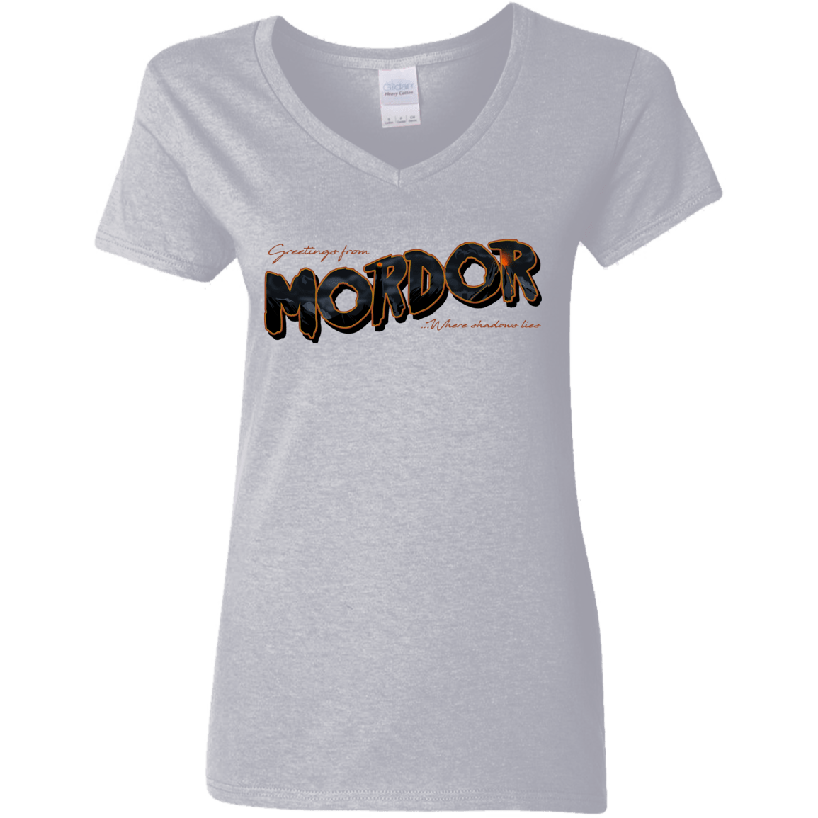 T-Shirts Sport Grey / S Greetings From Mordor Women's V-Neck T-Shirt