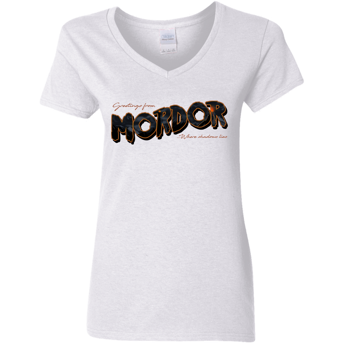 T-Shirts White / S Greetings From Mordor Women's V-Neck T-Shirt