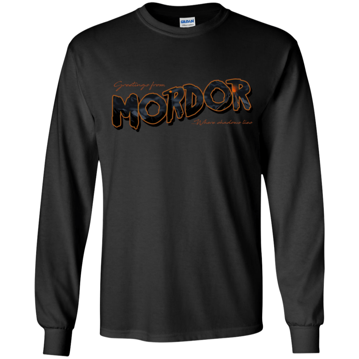 T-Shirts Black / YS Greetings From Mordor Youth Long Sleeve T-Shirt