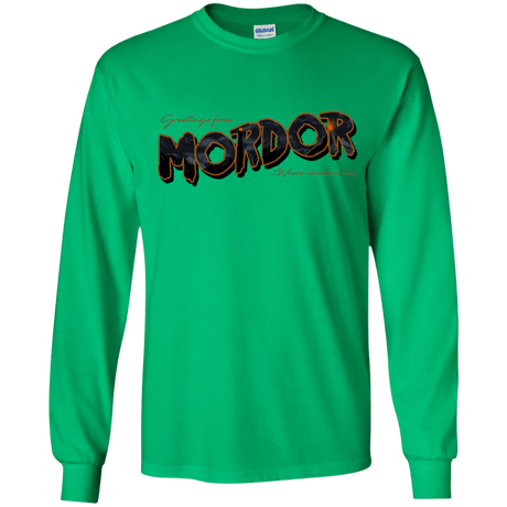T-Shirts Irish Green / YS Greetings From Mordor Youth Long Sleeve T-Shirt
