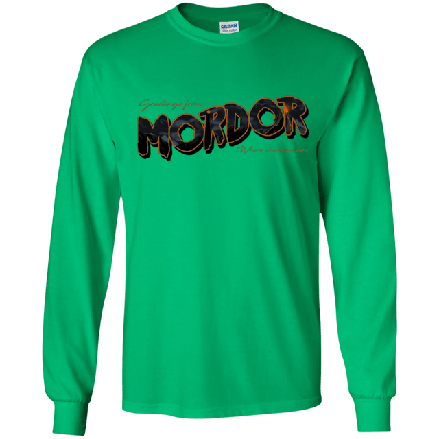 T-Shirts Irish Green / YS Greetings From Mordor Youth Long Sleeve T-Shirt