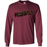 T-Shirts Maroon / YS Greetings From Mordor Youth Long Sleeve T-Shirt